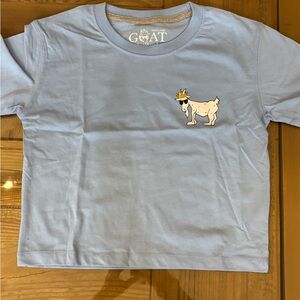 GOAT Kids Light Blue Short Sleeve Tee with Cool Graphic